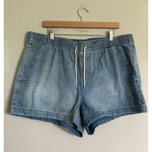 Gap Denim Drawstring 3” Shorts XL Light Celebs Blue Casual Spring Summer